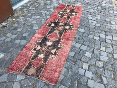 #ad Handmade Wool Rug Bohemian Runner Rug Turkish Vintage Rug Home Rug 25x82ft $222.00