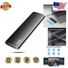 Slim 250GB SSD Portable Drive USB-C 3.2 Gen 2 500MB/s Read Shock Resistant