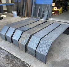 (2) 72x10x17 Trailer Fenders Tandem Axle, 14G Diamond plated