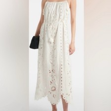 NWT Farm Rio Off-White Richelieu Sleeveless Maxi Dress Size XS
