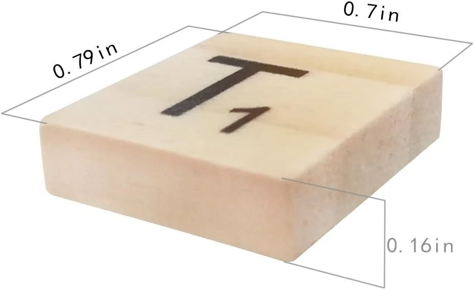 500 piezas de letras de azulejos de madera para raspar 5 juegos completos de Foto 3 de 4