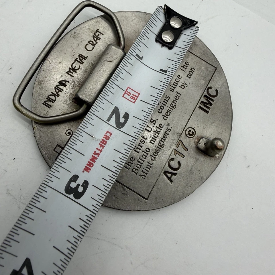 ESTADOS UNIDOS CUARTO DE DÓLAR Hebilla de cinturón de latón macizo años 70 esmaltado vintage Foto 2 de 4