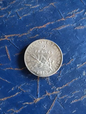 FRANCE, Pièce 2 Francs Semeuse 1918, Argent - Photo 1/2