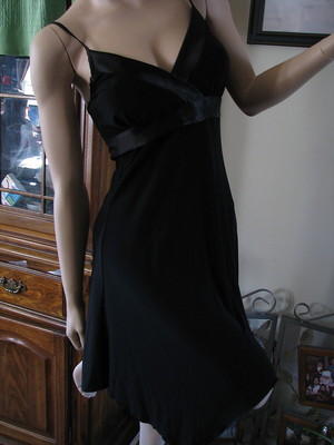 ladies dress size 6 Black Plain A line H&M Sexy low cut spring womens spaghetti us size 6 body
