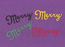 MERRY word Christmas die cuts scrapbook cards