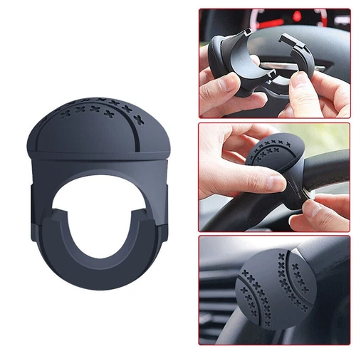 Black Universal 360° Rotation Car Steering Wheel Booster Ball Auto Accessories - Bild 10 von 16