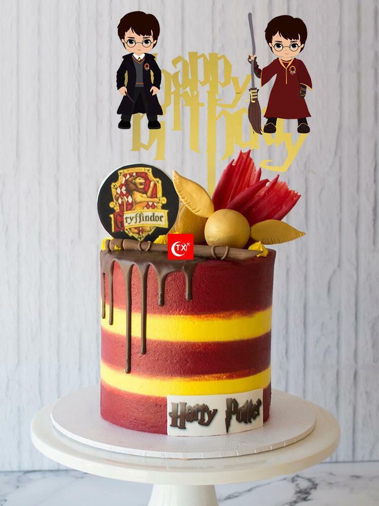 Harry Potter Cake Topper Acrylic Harry Potter theme Birthday Cup Cake  Decoration