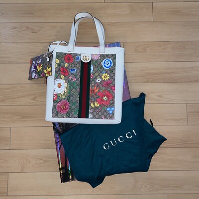 Gucci 519335 Large Ophidia Flora Tote with Pouch And Organizer New