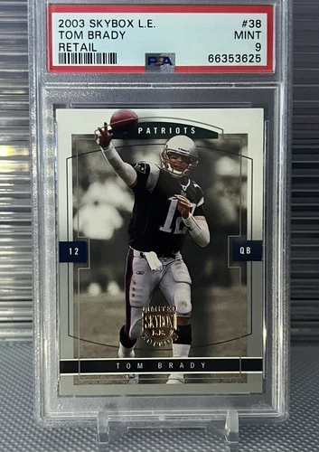 2003 SKYBOX LE #38 TOM BRADY PATRIOTS PSA 9 MINT