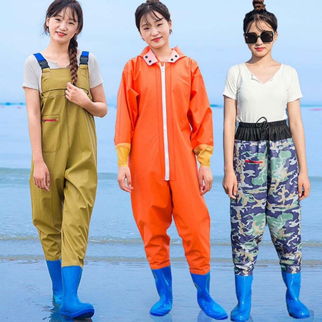 Women's Thick Waterproof One-piece Half Body Rain Pants