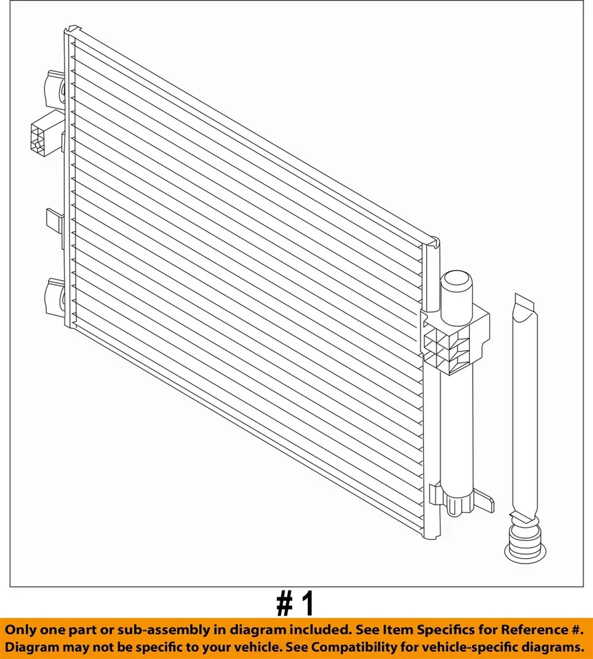 Condensador de aire acondicionado usado se adapta a: Ford Focus 2018 eléctrico EV grado A Foto 4 de 4
