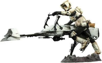 STAR WARS Mandalorian Scout Trooper & Speeder Bike 1/6 Action Figure Hot Toys - Photo 1/4