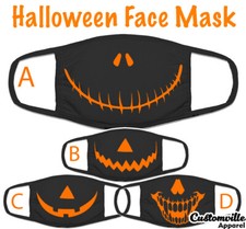 Halloween Face Mask Jack O Lantern Soft Cotton Scary teeth Spooky Face cover NEW
