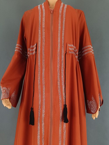 Muslim Zipper Kaftan Abaya Dubai Women Long Dress Evening Party Robe Prom Gown - Foto 9 di 41