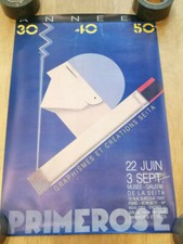 AFFICHE EXPOSITION TABAC GRAPHISMES ET CREATIONS SEITA PRIMEROSE VERS 1985