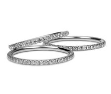 Diamond Pave Wedding Band Platinum