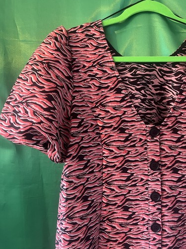Nobody’s Child Pink Tiger Jacquard Davina Mini Shift Dress - Size 12 BNWT - Picture 5 of 7