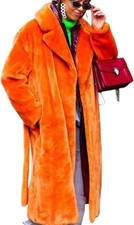 Women Faux Fur Coat Long Sleeve Winter Fluffy Jacket Overcoat Warm Fuzzy Coat