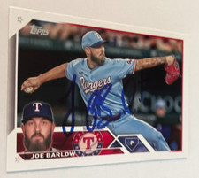 JOE BARLOW SIGNED 2023 TOPPS BASEBALL CARD AUTO