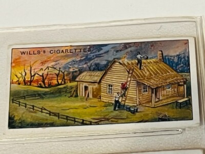 Wills Overseas Dominion HO Tobacco Australia Card 1908 WD Bush Fire Bristol  vtg