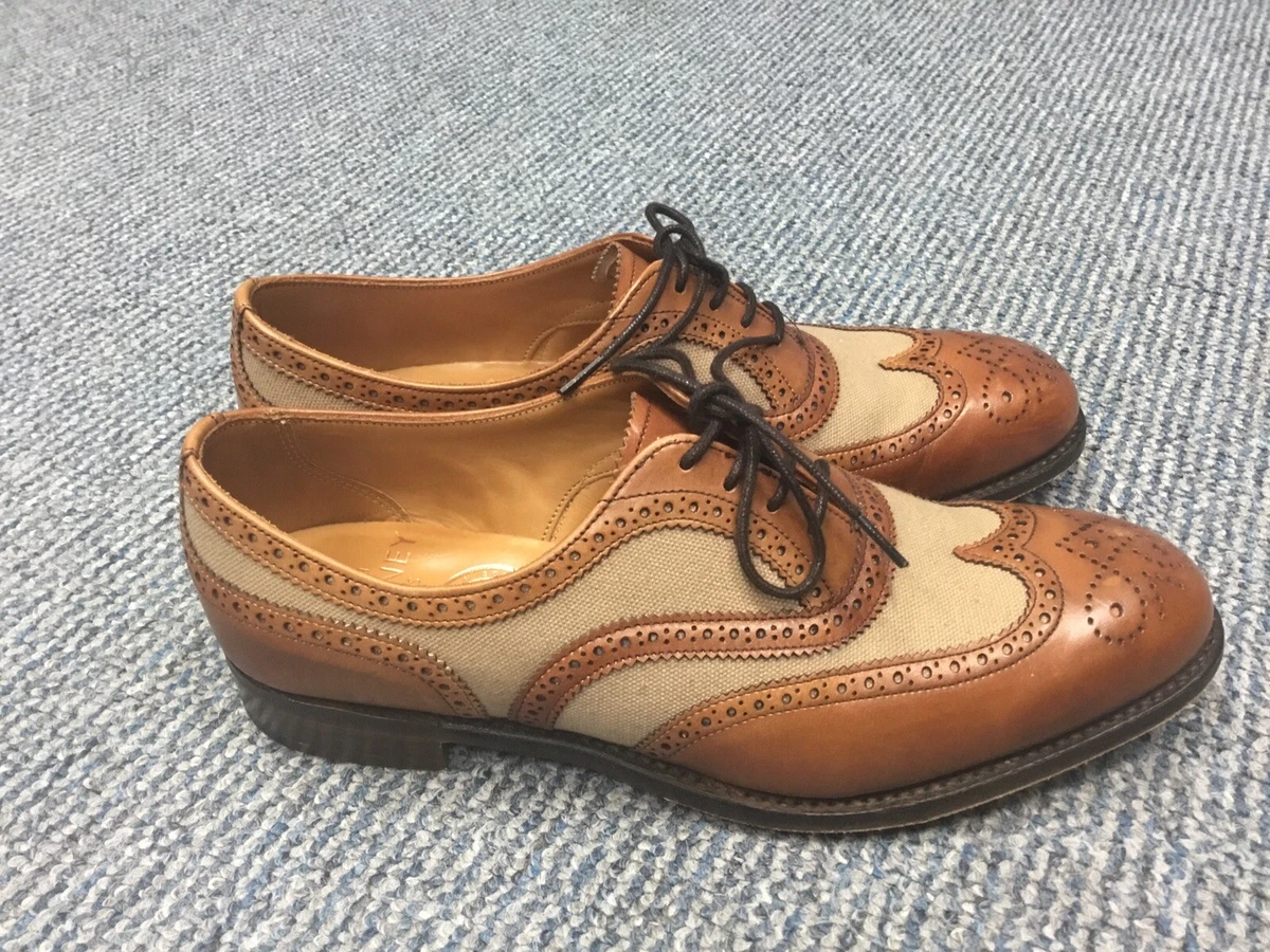 Joseph Cheaney Ladies Brogue Shoes Tan Beige Leather Size 5