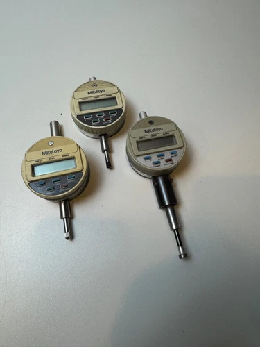 Lot of 3 Mitutoyo Digital Indicators IDC-112EB .00005”/.001mm 0-.5” IDC-1012ME