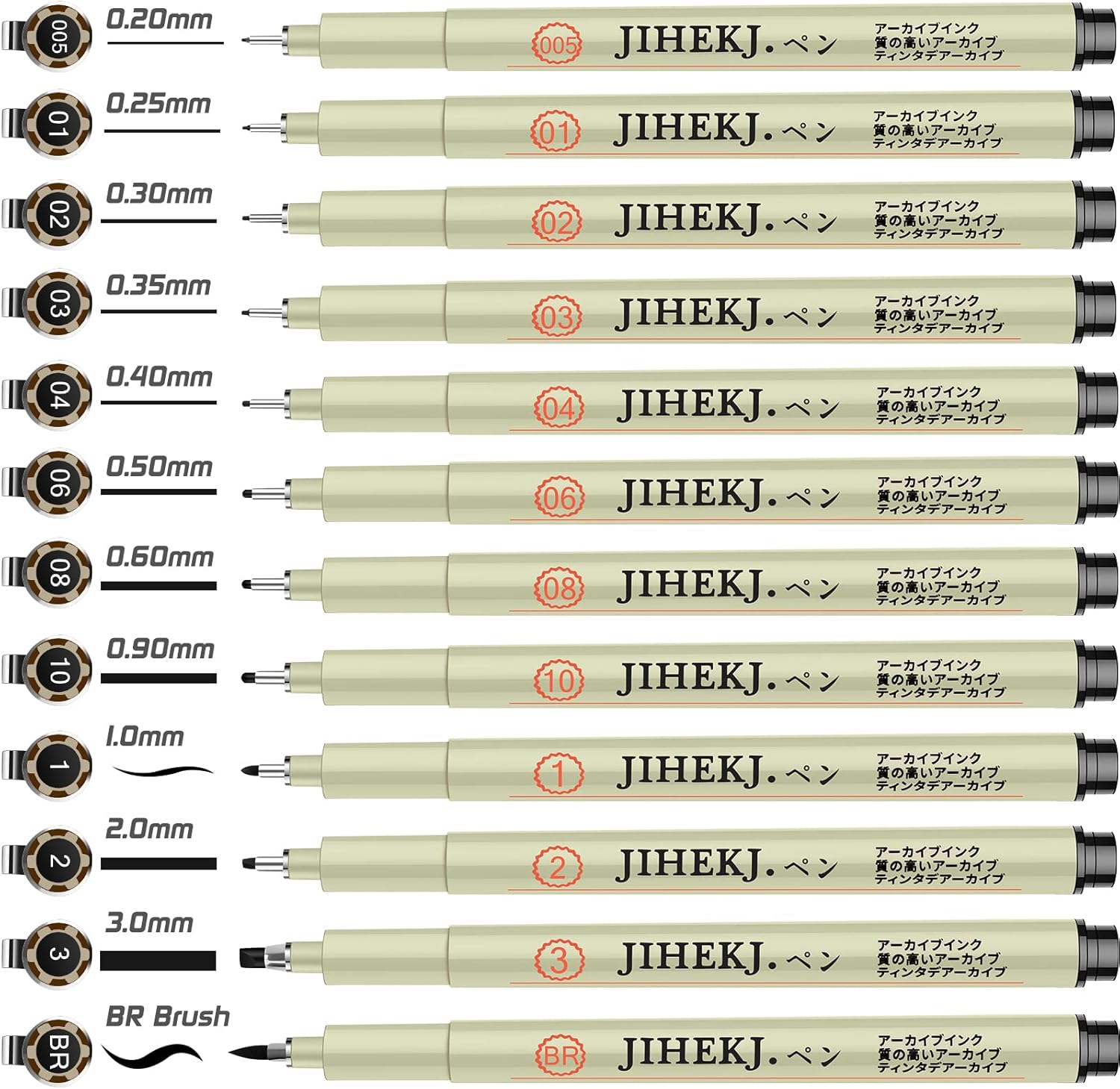 12-Pack Fine Line Drawing Pens for Anime Sketching & Precision Art  -image