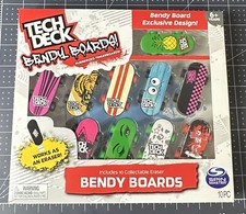 Tech Deck Bendy Boards 10 Pack Rubberized-Fingerboard Erasers NEW IN BOX 