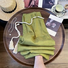 Korean High Waist Casual Loose Wide Leg Pants Summer Slimming Straight Leg Pants