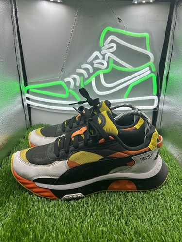 PUMA Wild Rider Size 7 59TH ST 384836-01  sneakers Orange White Black Shoes - Picture 1 of 9