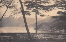 CPA ITALIE BELLAGIO LAGO DI COLICO VISTA DAL CASTELLO VILLA SERBELLONI