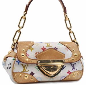 Auth Louis Vuitton Monogram Multicolor Marilyn Shoulder Bag M40127 White  7727A | eBay