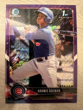 2018 Bowman Chrome Aramis Ademan CUBS 1st Rookie Purple Shimmer Refractor /655