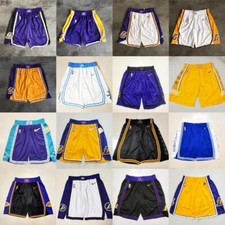 Adult Los Angeles Lakers Basketball Shorts Stitched