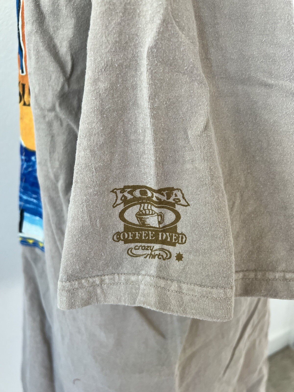 Crazy Shirts Kaua’i The Garden Isle T Shirt Mens Large Kona Coffee Dyed