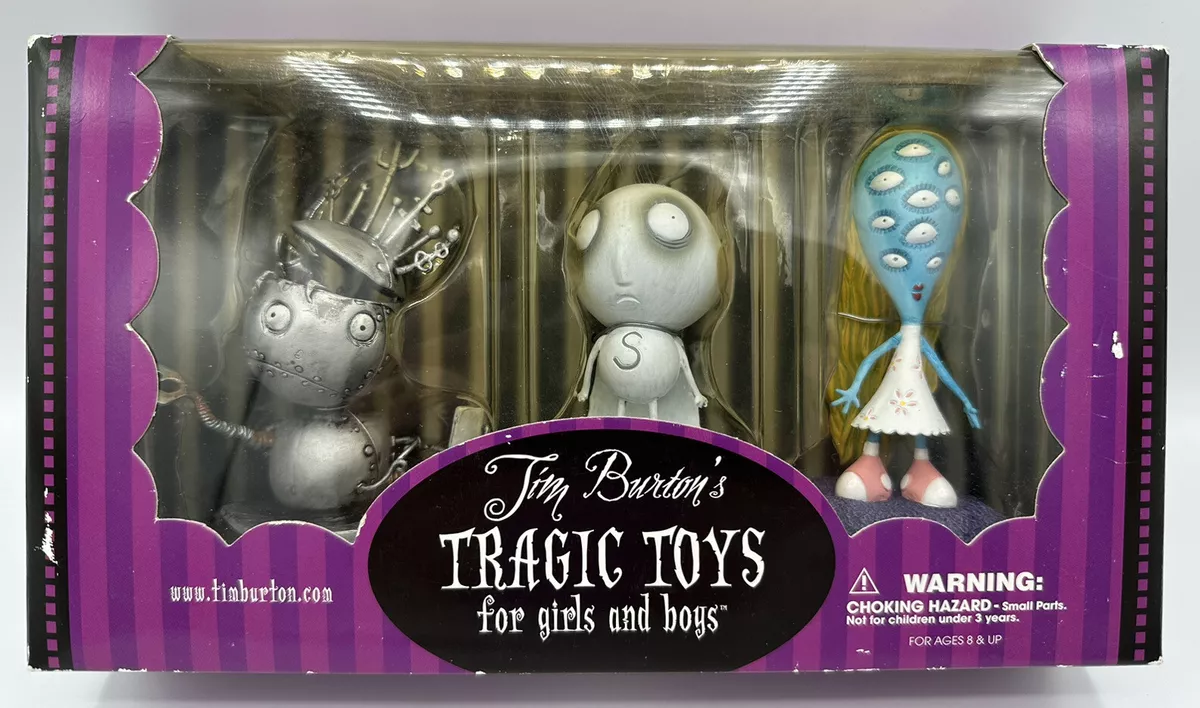 Bonecos Tragic Toys Tim Burton Stain Boy, Robot Boy, The Gir