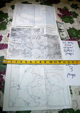 Lot of 3 W.W. II C 1950s Maps  PERFECT Hollandia Salacsac Shimbu Left Lot #29