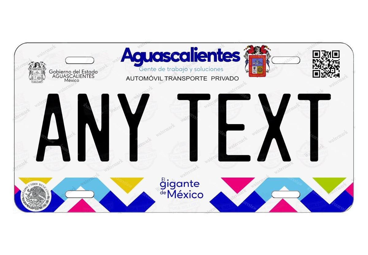 Aguascalientes Mexico Custom License Plate Novelty Auto Car ATV