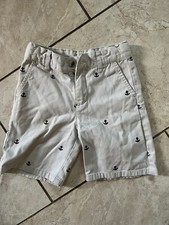 Janie And Jack Boys Shorts 3 Anchor Print Cotton Embroidered Pocket Regular