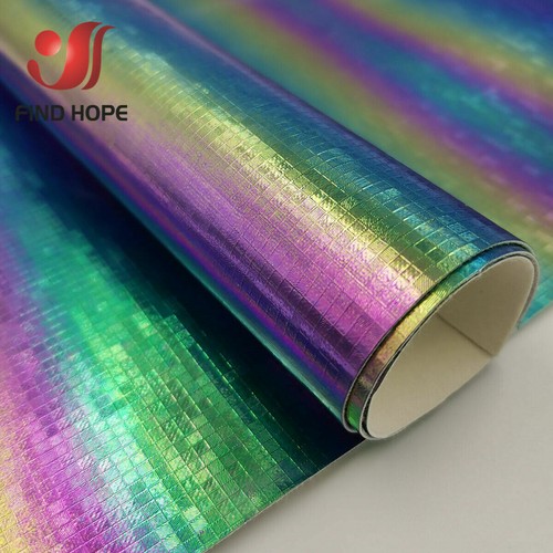 MOSAIC Laser Iridescent PU Leather Fabric For Sewing Bag Clothing Bag DIY Decor - Picture 7 of 17