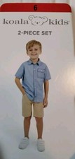 KOALA KIDS 2 Pieces Set Boys Size 6. New With Tags Blue / Tan