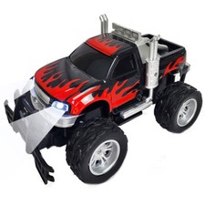 Kid Red Battery Operated Remote Control Extreme Racing With Big Wheels Toy Truck