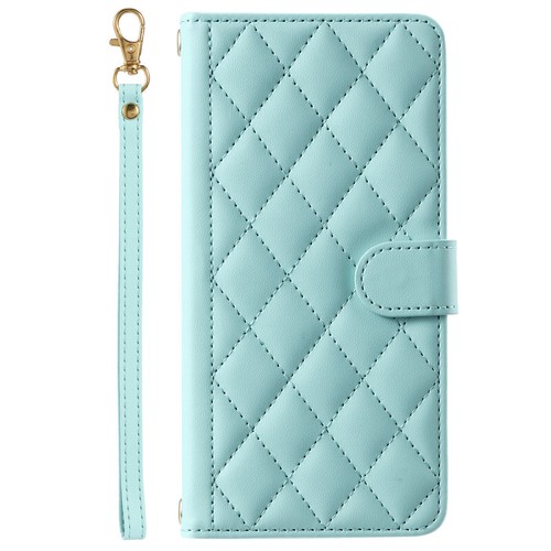 Grid Leather Wallet Phone Case For Samsung S25 Ultra S24 Plus S23 FE S10 Note 20 - 第 14/18 張圖片