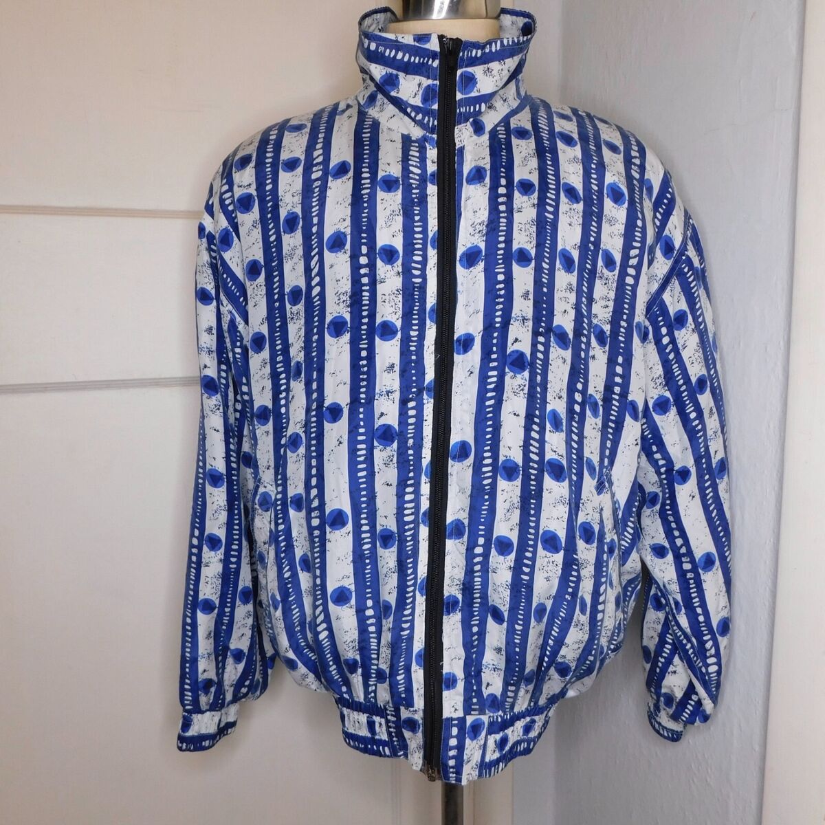 Vtg 90s Oscar De La Renta Womens Sz Large 100% Silk Full Zip Vtg 90s Oscar De La Renta Womens Sz Large 100% Silk Full Zip