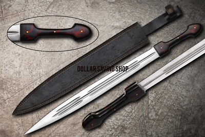 Fully Hand Forged Stainless Steel Medieval / Viking Short Sword with Sheath.
