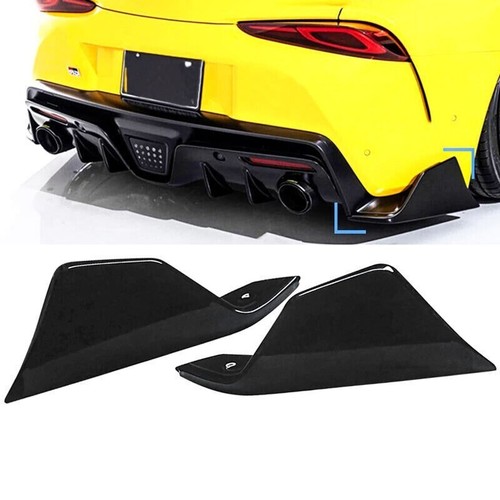For 2020-24 Supra A90 AG Style Glossy Black Rear Bumper Side Corner Aprons Spats - Picture 8 of 14