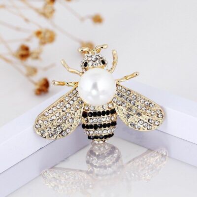 Hair Pin Bee with Rhinestone Top quality Enamel Honeybee Hair Pin: Crystal Bee Wedding Accessory - Etsy main image 3
