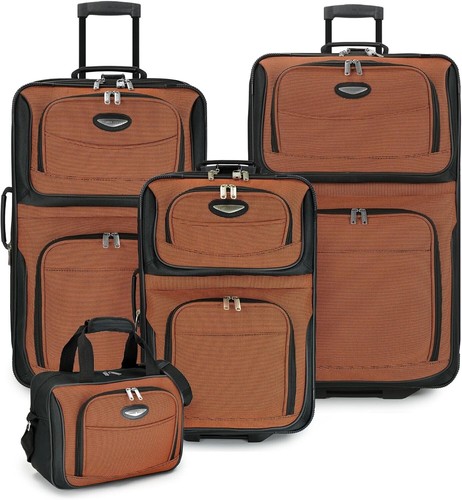 Effortless Travel with Amsterdam Orange Expandable Rolling Luggage Set - 4-Piece - Picture 3 of 9