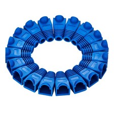 50 pcs Boot Cap Cover for RJ45 Network Connectors Cat5 Cat5e Cat6 Cable Blue