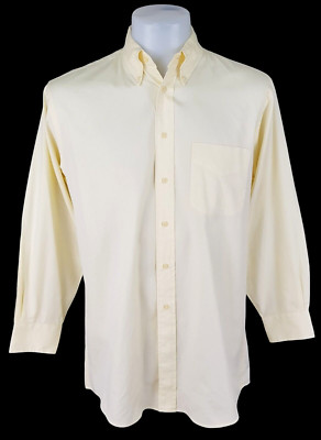 JOS A BANK Mens Pale Yellow L/S EVENING DRESS SHIRT - 15.5'' - M - 48'' - RRP £55